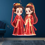 Antique Bride & Groom Red Dress Warm LED neon sign product image
