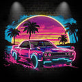 Sunset Coconut Tree Seaside Supercar LED neon sign by NeonCS