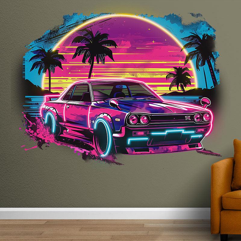 Sunset Coconut Tree Seaside Supercar LED neon sign product image
