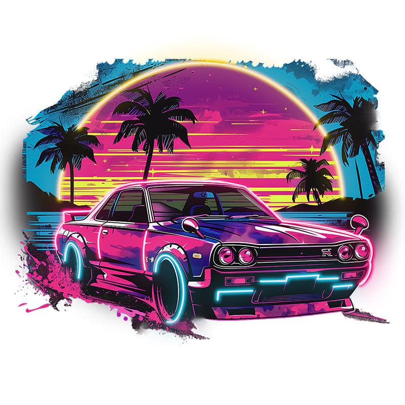 Sunset Coconut Tree Seaside Supercar LED neon sign product image