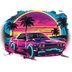 Sunset Coconut Tree Seaside Supercar LED neon sign product image