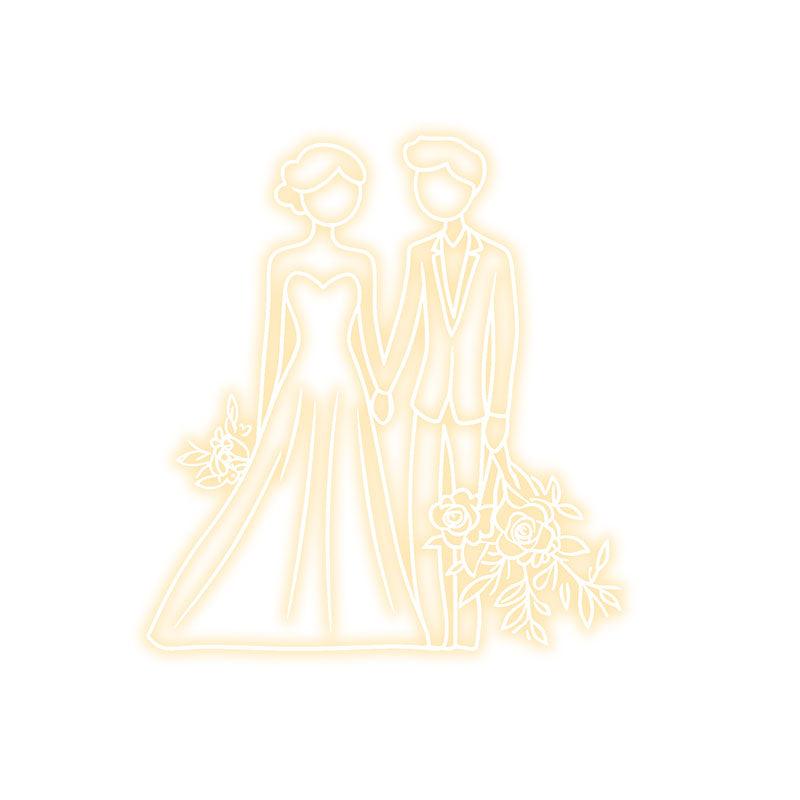 White Lighting Art Bride and Groom LED neon sign product image