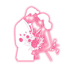 Pink Art Lights Bride and Groom LED neon sign product image
