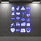 Festive Party Lights Camera Castle LED neon sign product image