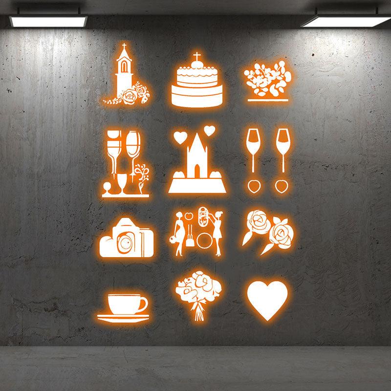 Festival Props Castle Cake Flower LED neon sign product image