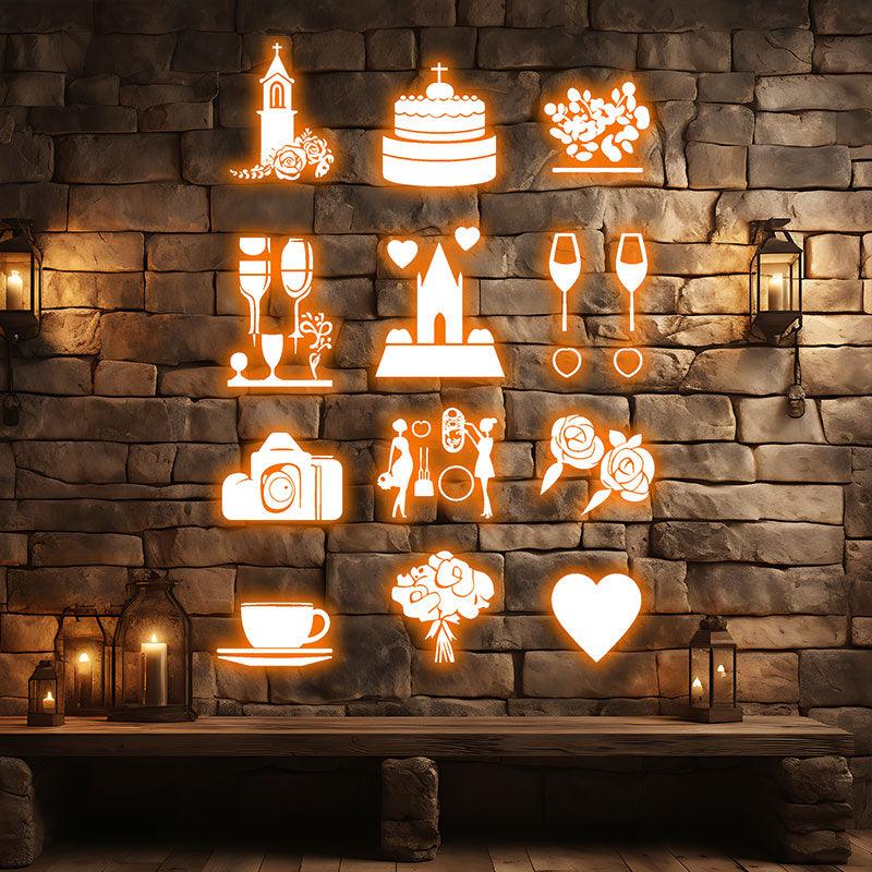 Festival Props Castle Cake Flower LED neon sign product image