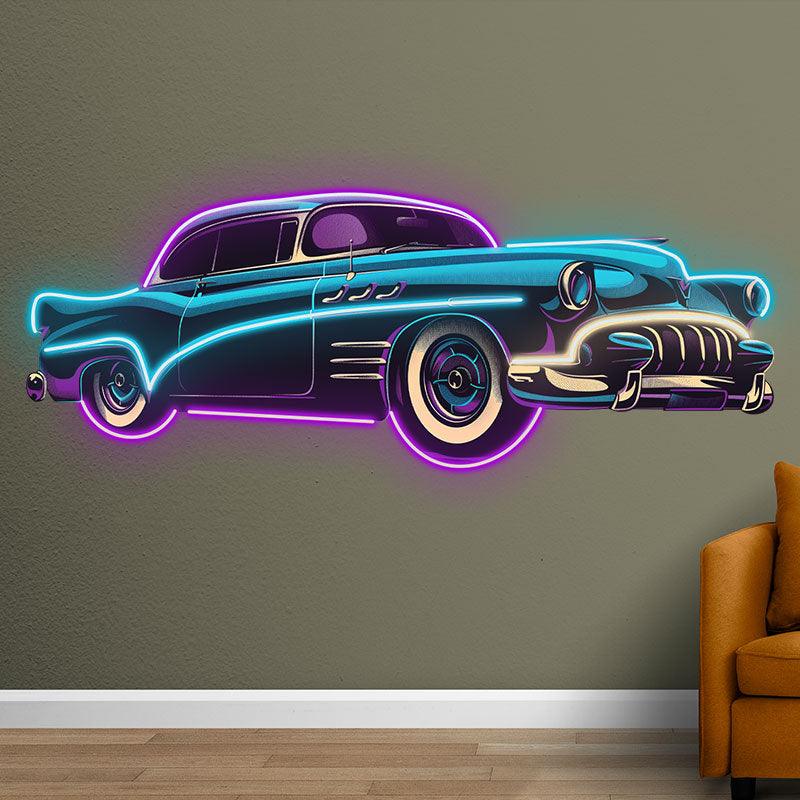 Blue-purple Classic Supercar Creative LED neon sign product image