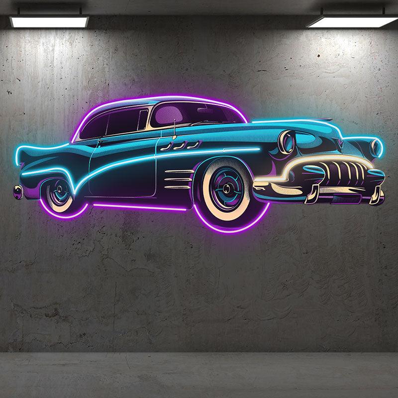 Blue-purple Classic Supercar Creative LED neon sign product image