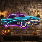 Blue-purple Classic Supercar Creative LED neon sign product image