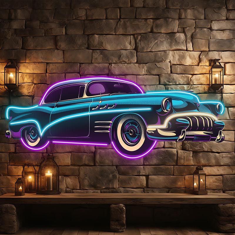 Blue-purple Classic Supercar Creative LED neon sign product image