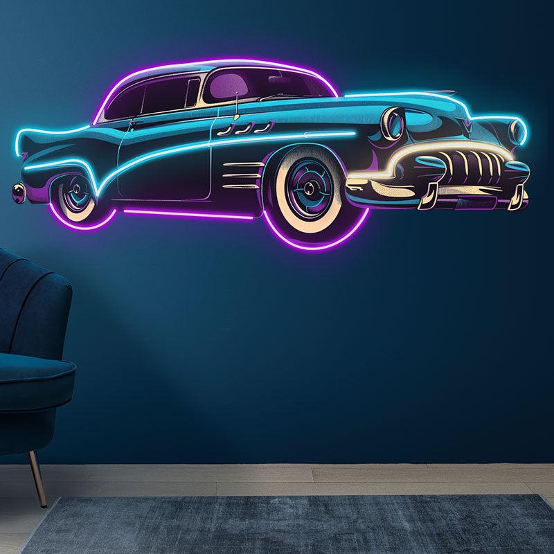 Blue-purple Classic Supercar Creative LED neon sign product image