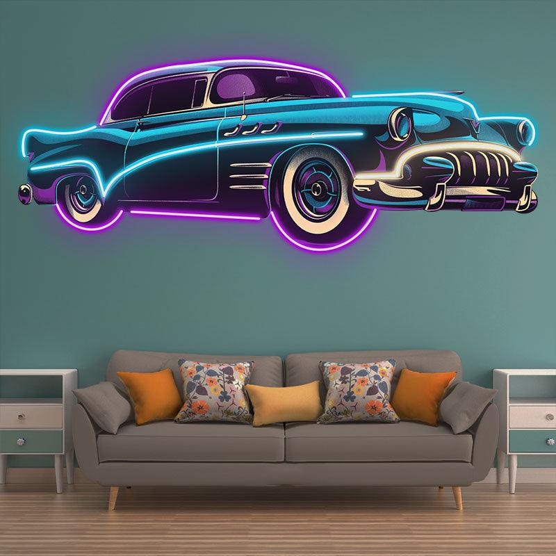 Blue-purple Classic Supercar Creative LED neon sign product image