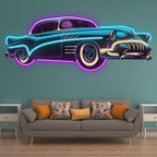 Blue-purple Classic Supercar Creative LED neon sign product image
