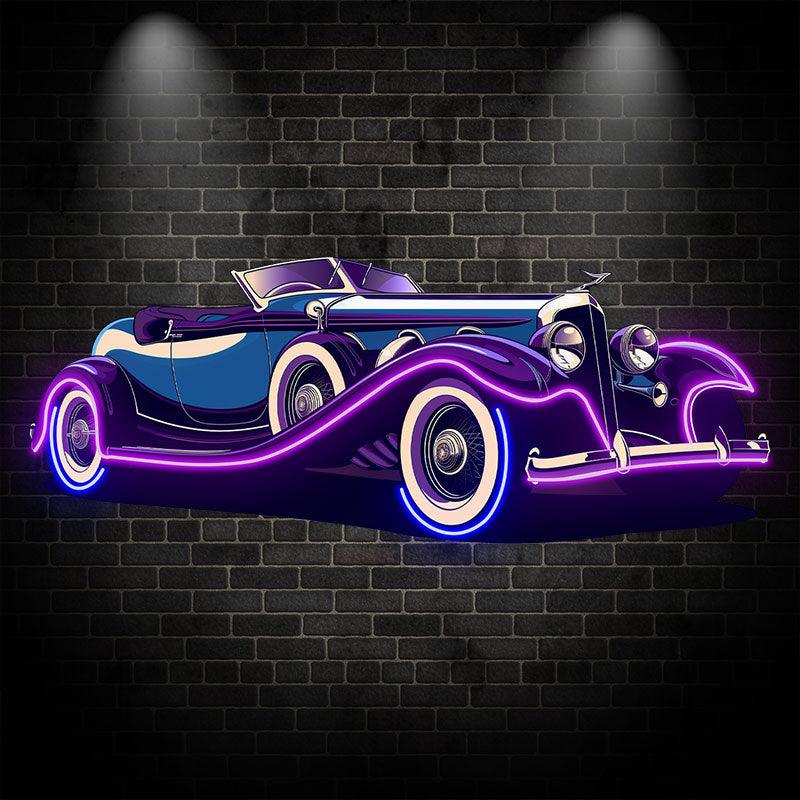 Purple Double Door Supercar Line Light LED neon sign by NeonCS