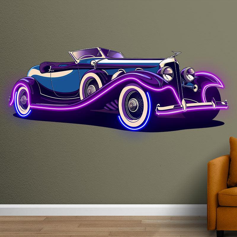 Purple Double Door Supercar Line Light LED neon sign product image
