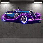 Purple Double Door Supercar Line Light LED neon sign product image