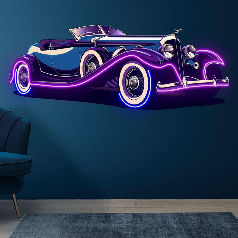 Purple Double Door Supercar Line Light LED neon sign product image
