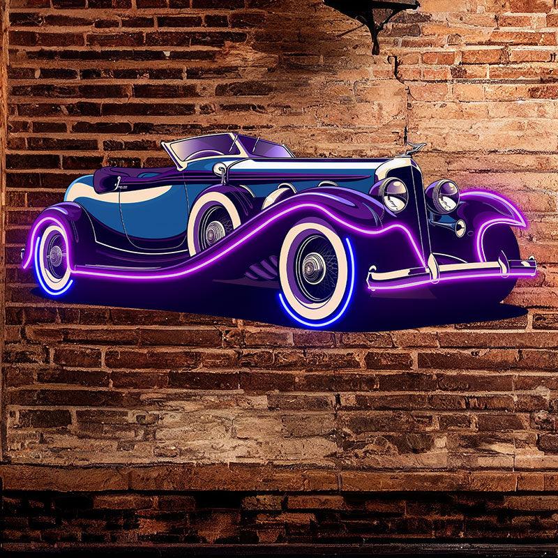 Purple Double Door Supercar Line Light LED neon sign product image