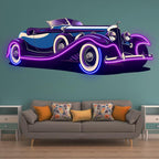 Purple Double Door Supercar Line Light LED neon sign product image