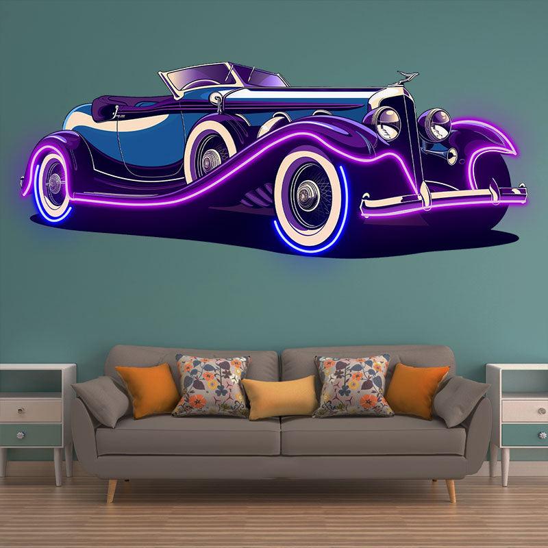 Purple Double Door Supercar Line Light LED neon sign product image