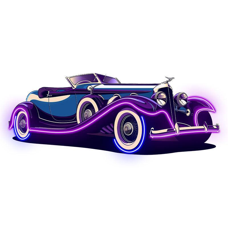 Purple Double Door Supercar Line Light LED neon sign product image