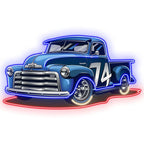 Blue 74 Pickup Truck Cool Car LED neon sign product image