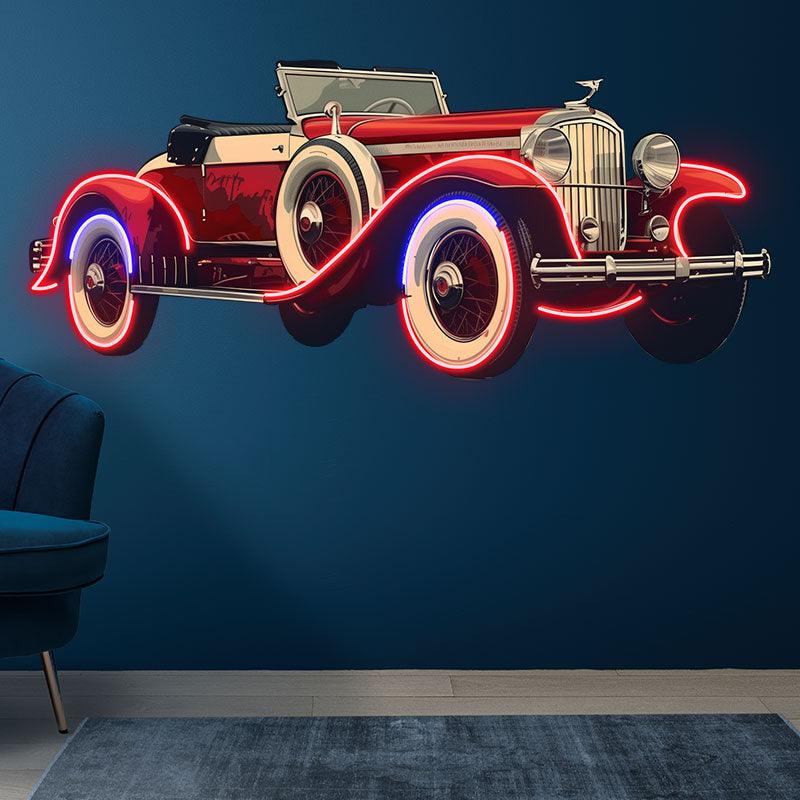 Red Cool Classic Coupe Creative Car LED neon sign product image