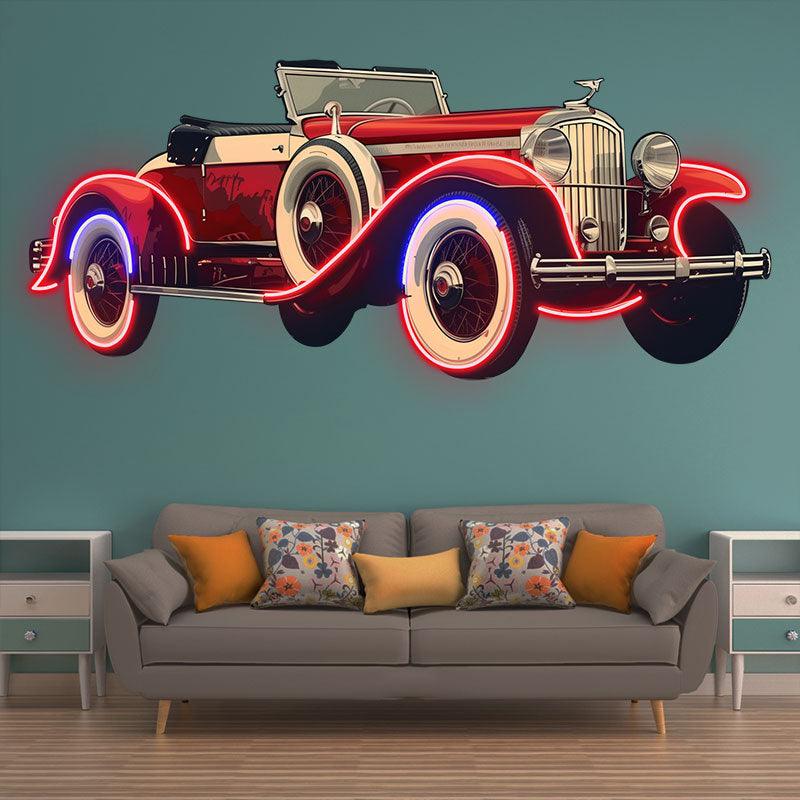 Red Cool Classic Coupe Creative Car LED neon sign product image