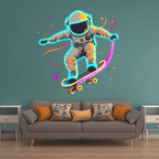 Spaceman Skateboard Jumping Creative LED neon sign product image