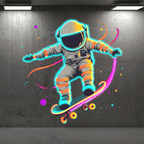 Spaceman Skateboard Jumping Creative LED neon sign product image