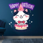 Happy Flower Kitten with Hat Happy LED neon sign product image