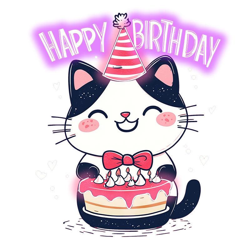 Happy Flower Kitten with Hat Happy LED neon sign product image