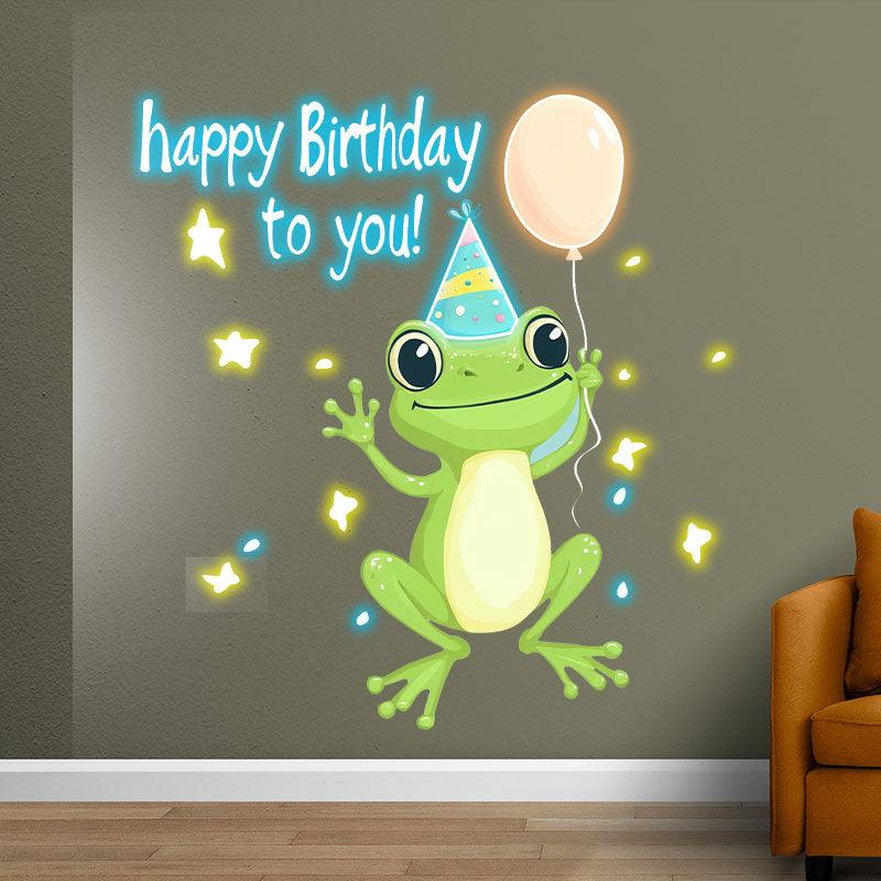 Little Frog with Balloon Birthday LED neon sign product image