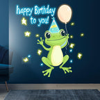 Little Frog with Balloon Birthday LED neon sign product image