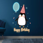 Little Penguin with Balloon Birthday LED neon sign product image