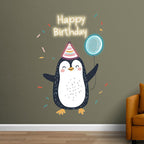 Little Penguin with Balloon Birthday LED neon sign product image