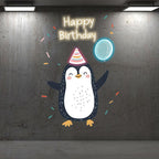 Little Penguin with Balloon Birthday LED neon sign product image