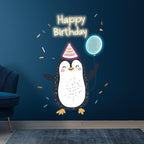 Little Penguin with Balloon Birthday LED neon sign product image