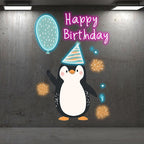 Little Penguin with Balloon Birthday LED neon sign product image