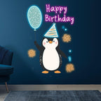 Little Penguin with Balloon Birthday LED neon sign product image