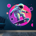 Spaceman Skateboard Jumping Light LED neon sign by NeonCS