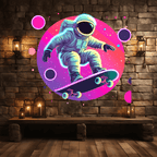Spaceman Skateboard Jumping Light LED neon sign product image