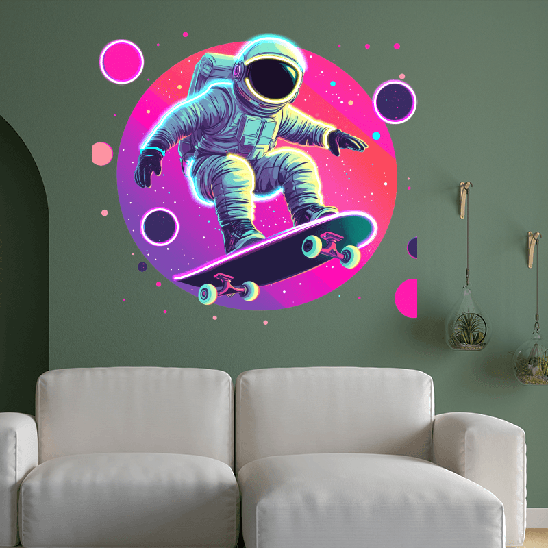 Spaceman Skateboard Jumping Light LED neon sign product image