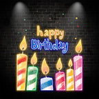 Creative Birthday Candle Lighting LED neon sign by NeonCS
