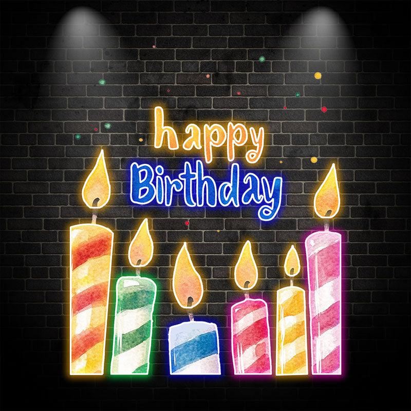 Creative Birthday Candle Lighting LED neon sign by NeonCS
