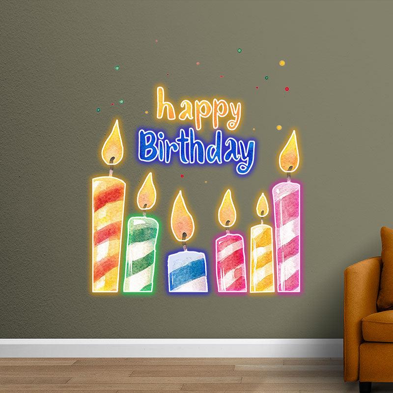 Creative Birthday Candle Lighting LED neon sign product image