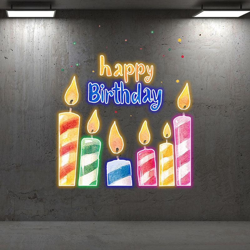 Creative Birthday Candle Lighting LED neon sign product image