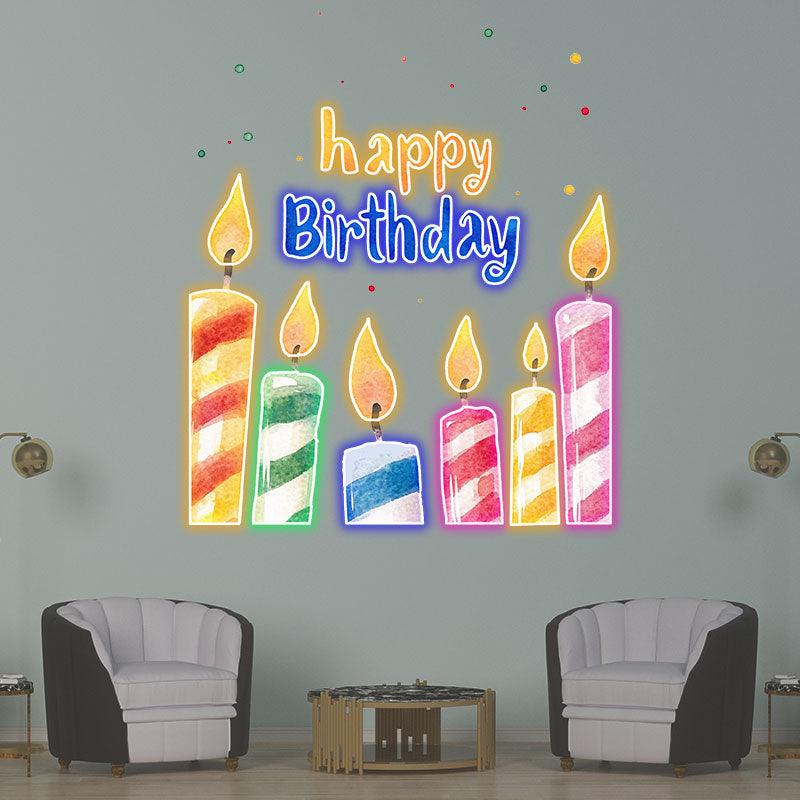 Creative Birthday Candle Lighting LED neon sign product image