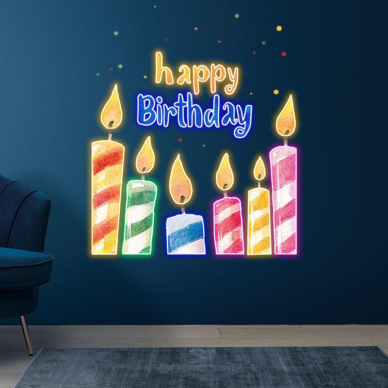 Creative Birthday Candle Lighting LED neon sign product image