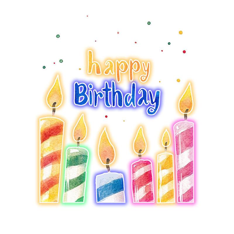 Creative Birthday Candle Lighting LED neon sign product image